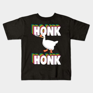 Honk Honk Peace Was Never An Option Goose Knife Meme Kids T-Shirt